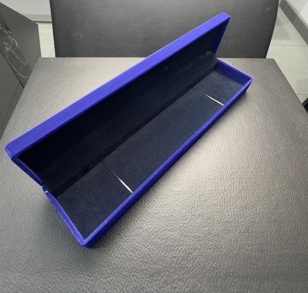 Lacivert  Renk Özel Tasarım Kadife Tesbih Kutusu