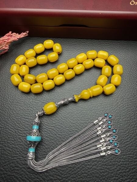 Kapsül Model Çubuk Sıkma Kehribar Tesbih