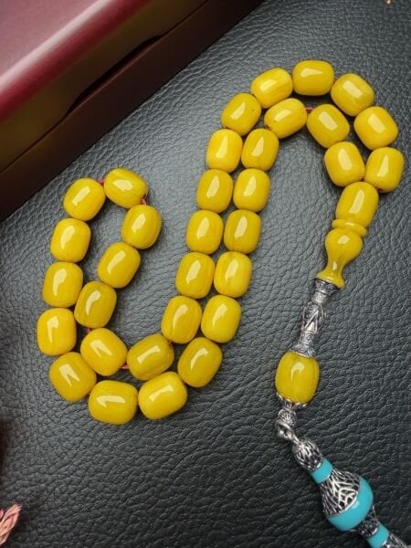 Kapsül Model Çubuk Sıkma Kehribar Tesbih