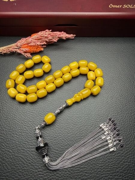 Kapsül Model Çubuk Sıkma Kehribar Tesbih