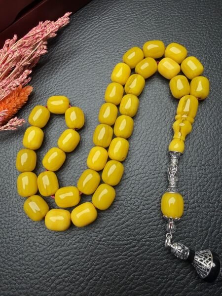 Kapsül Model Çubuk Sıkma Kehribar Tesbih