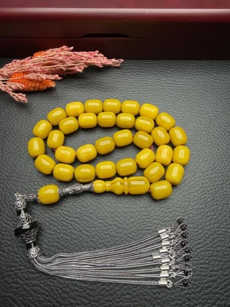 Kapsül Model Çubuk Sıkma Kehribar Tesbih