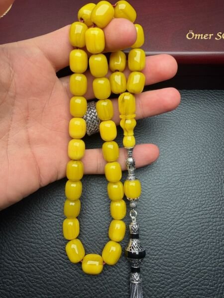 Kapsül Model Çubuk Sıkma Kehribar Tesbih