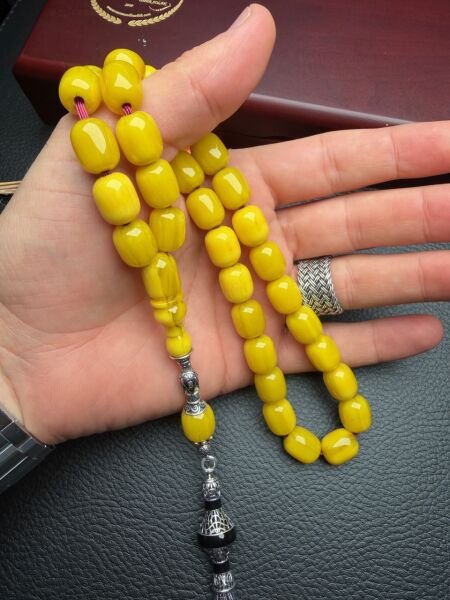 Kapsül Model Çubuk Sıkma Kehribar Tesbih