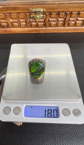 Opal Taşı Özel Tasarım Gümüş Yüzük