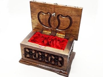 El İşçiliği Ceviz Ağacı Mücevher Kutusu