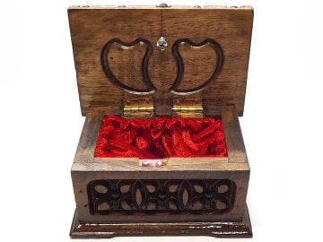 El İşçiliği Ceviz Ağacı Mücevher Kutusu