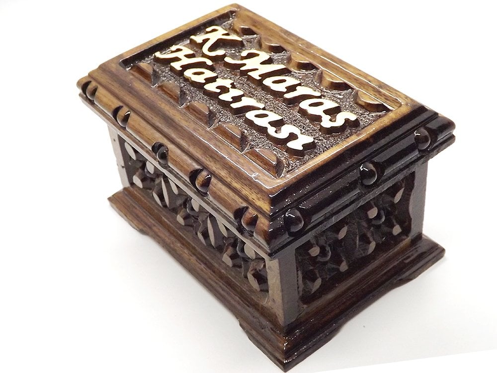 El İşçiliği Ceviz Ağacı Mücevher Kutusu