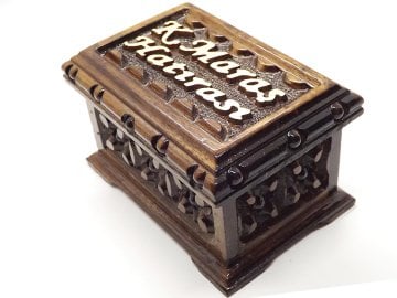 El İşçiliği Ceviz Ağacı Mücevher Kutusu