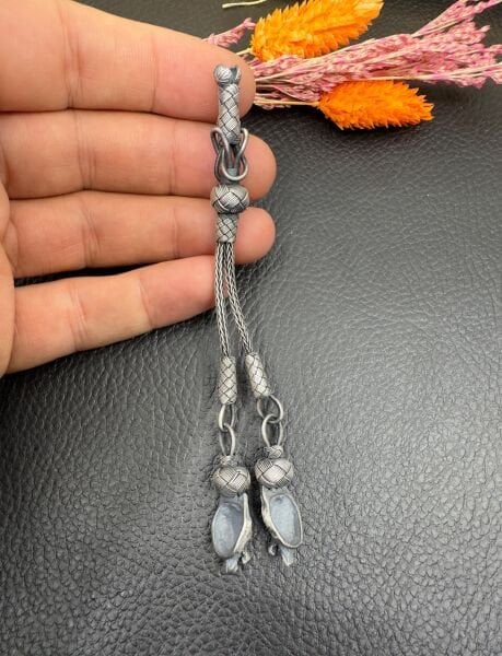 Özel Kurt Başlı Tasarım İkili Kazaz Püskül