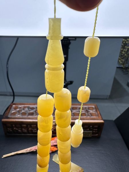 Kapsül Model Damla Kehribar Tesbih