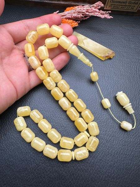 Kapsül Model Damla Kehribar Tesbih