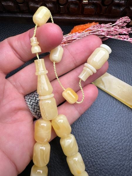 Kapsül Model Damla Kehribar Tesbih