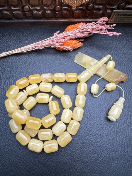 Kapsül Model Damla Kehribar Tesbih