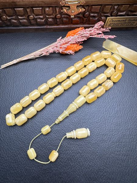 Kapsül Model Damla Kehribar Tesbih