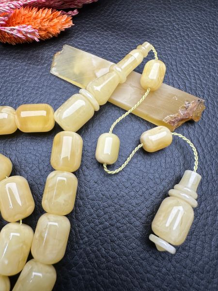 Kapsül Model Damla Kehribar Tesbih