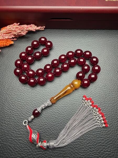 Beyzi Model  Osmanlı Benzetme Sıkma Kehribar Tesbih