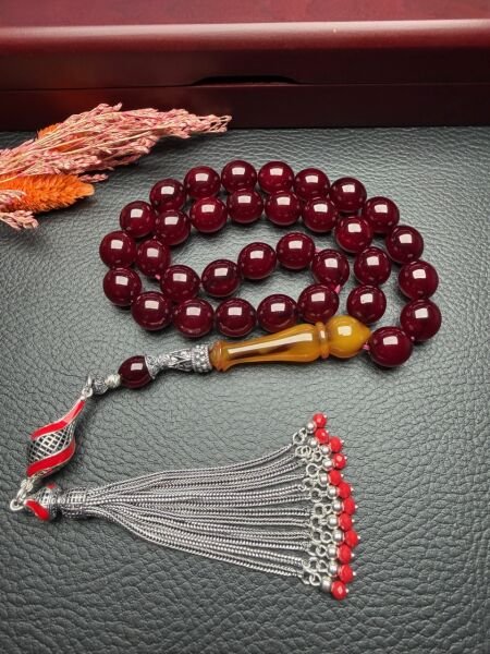 Beyzi Model  Osmanlı Benzetme Sıkma Kehribar Tesbih