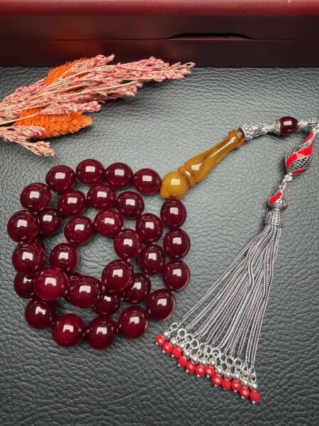 Beyzi Model  Osmanlı Benzetme Sıkma Kehribar Tesbih