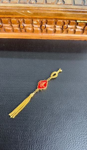 Osmanlı Tuğra Model Altın Yaldızlı Gümüş Püskül