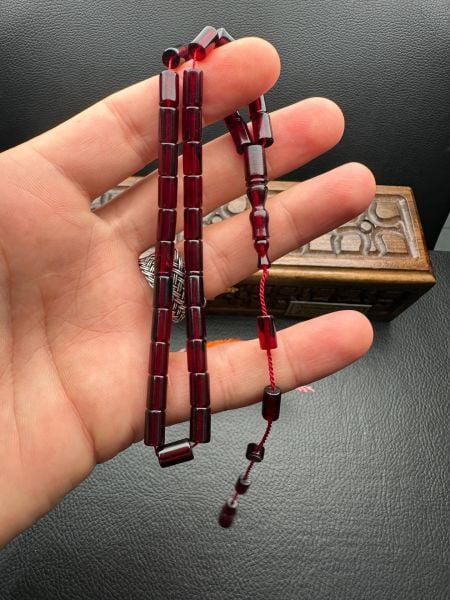 Kesme Model Ateş Kehribar Tesbih