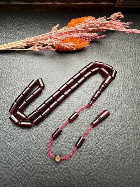 Kesme Model Ateş Kehribar Tesbih