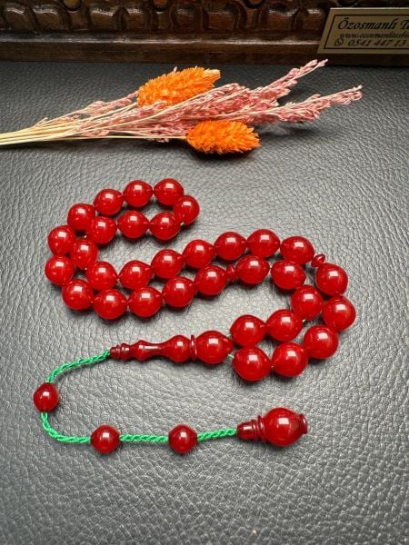 Uçlu Küre Model Sıkma Kehribar Tesbih