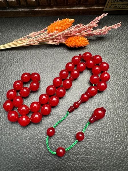 Uçlu Küre Model Sıkma Kehribar Tesbih