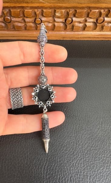 Özel Tasarım Mermi Model Gümüş Püskül