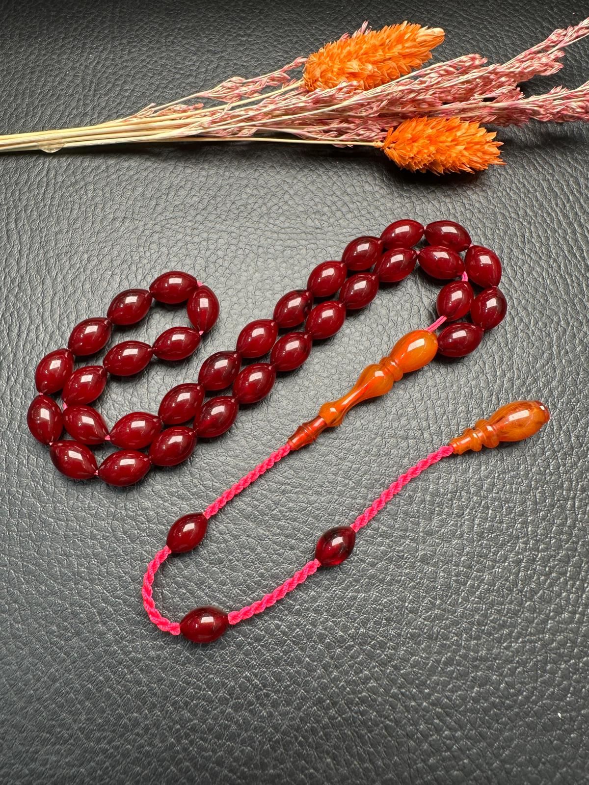 Beyzi Model Sıkma Kehribar Tesbih