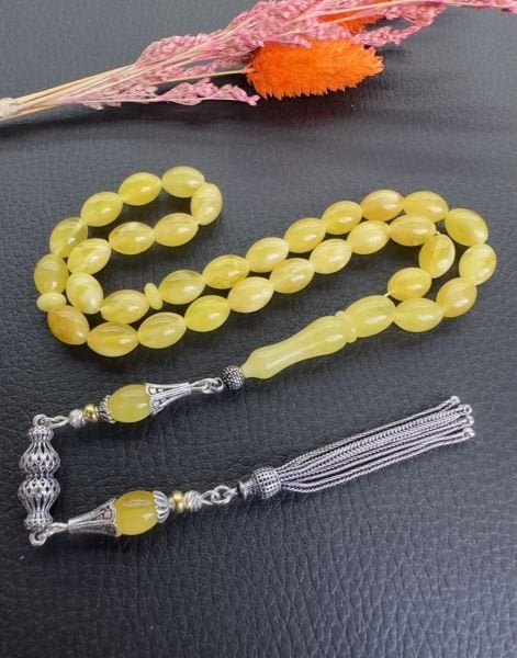 Beyzi Model Damla Kehribar Tesbih