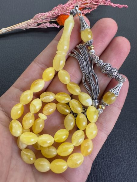 Beyzi Model Damla Kehribar Tesbih