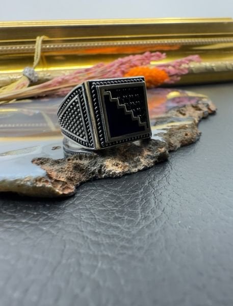 Swarowski Taşı Özel Tasarım Erkek Yüzük