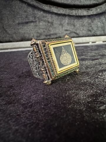 Özel Tasarım Kare 925 Ayar Gümüş Erkek Yüzük