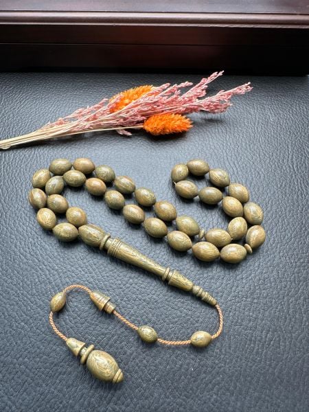 Beyzi  Model Yeşil Pelesenk Ağaç Tesbih