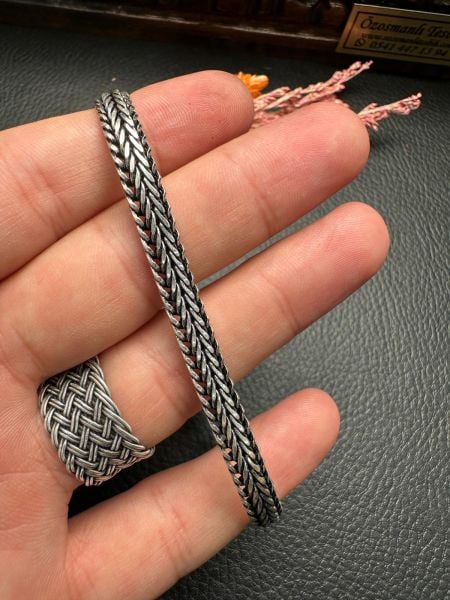 Özel Tasarım Erkek Gümüş Bileklik