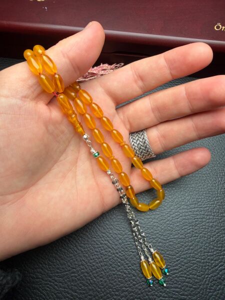 Kapsül Model Ateş Kehribar Tesbih