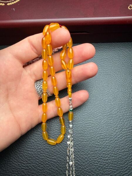 Kapsül Model Ateş Kehribar Tesbih