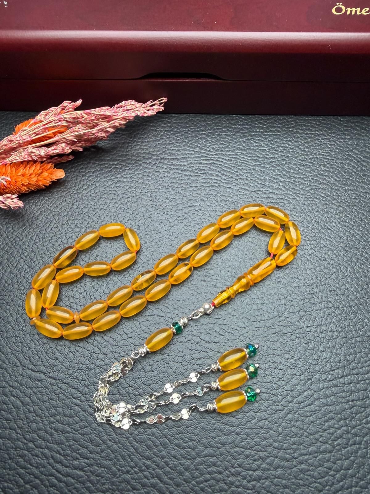 Kapsül Model Ateş Kehribar Tesbih