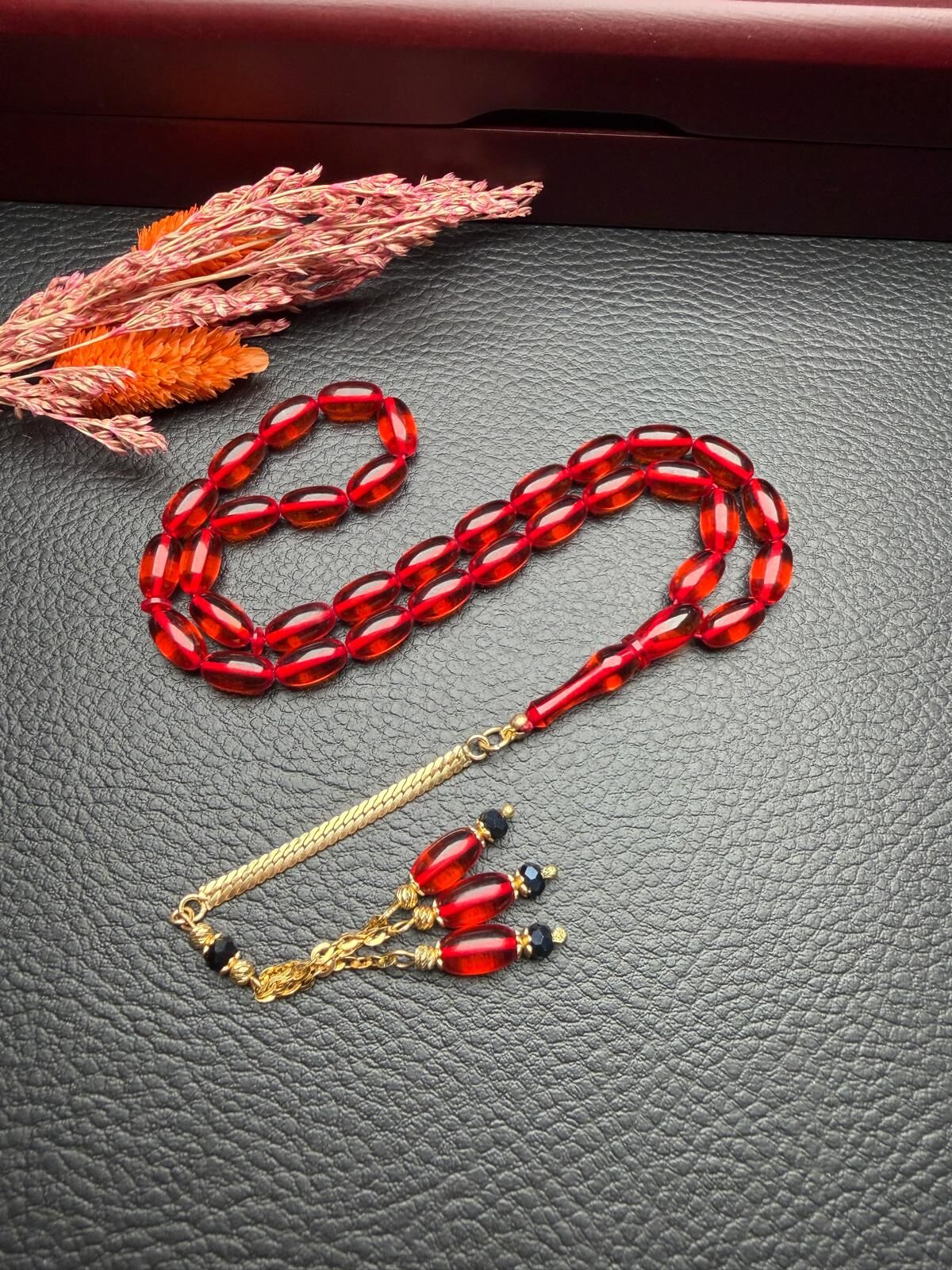 Kapsül Model Ateş Kehribar Tesbih