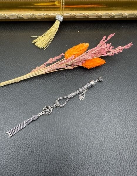 Özel Tasarım Sallantılı Gümüş Püskül