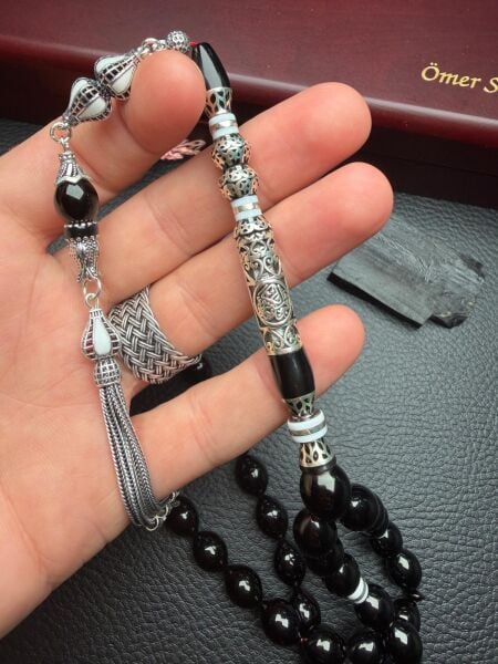 Beyzi Model Cevşenli Nakkaş Gümüş İmame Dizayn Erzurum Oltutaşı Tesbih
