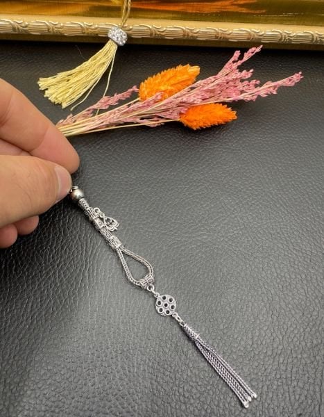 Özel Tasarım Sallantılı Gümüş Püskül