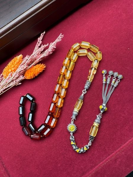 Kapsül Model Damla Kehribar Tesbih