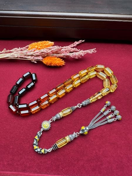 Kapsül Model Damla Kehribar Tesbih