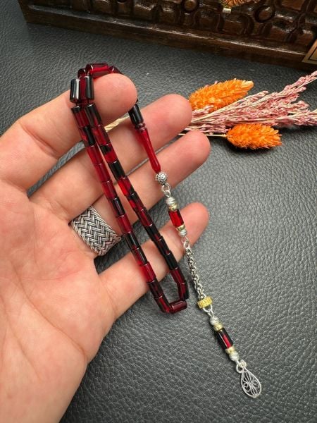 Kesme Model Ateş Kehribar Tesbih