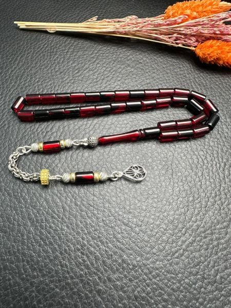 Kesme Model Ateş Kehribar Tesbih