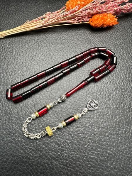 Kesme Model Ateş Kehribar Tesbih