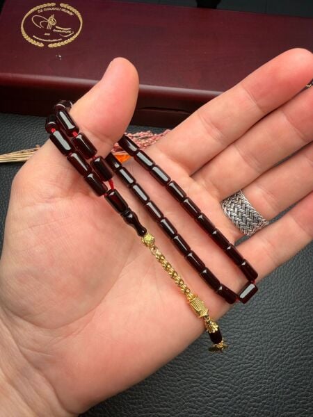 Kesme Model Ateş Kehribar Tesbih