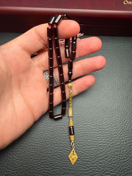 Kesme Model Ateş Kehribar Tesbih